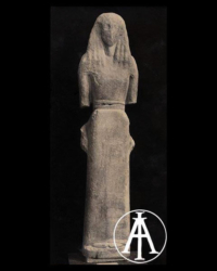 Atene, Museo Archeologico Nazionale, Kore di Nikandre, proveniente dal santuario di Artemide a Delo, 650 a.C. ca., inv. 1.<br>Fot.: .: Edizioni Alinari, Firenze, n. 24253.<br>Data ripresa: 1930 ca. <br>Fondo Lugli, inv. 73893
