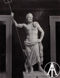Atene, Museo Archeologico Nazionale, statua di Poseidone, proveniente dall'isola di Melos, copia da un originale del IV sec. a.C., inv. 235.<br>Fot.: Edizioni Alinari, Firenze n. 24308.<br>Data ripresa: 1930 ca. <br>Fondo Lugli, inv. 73904